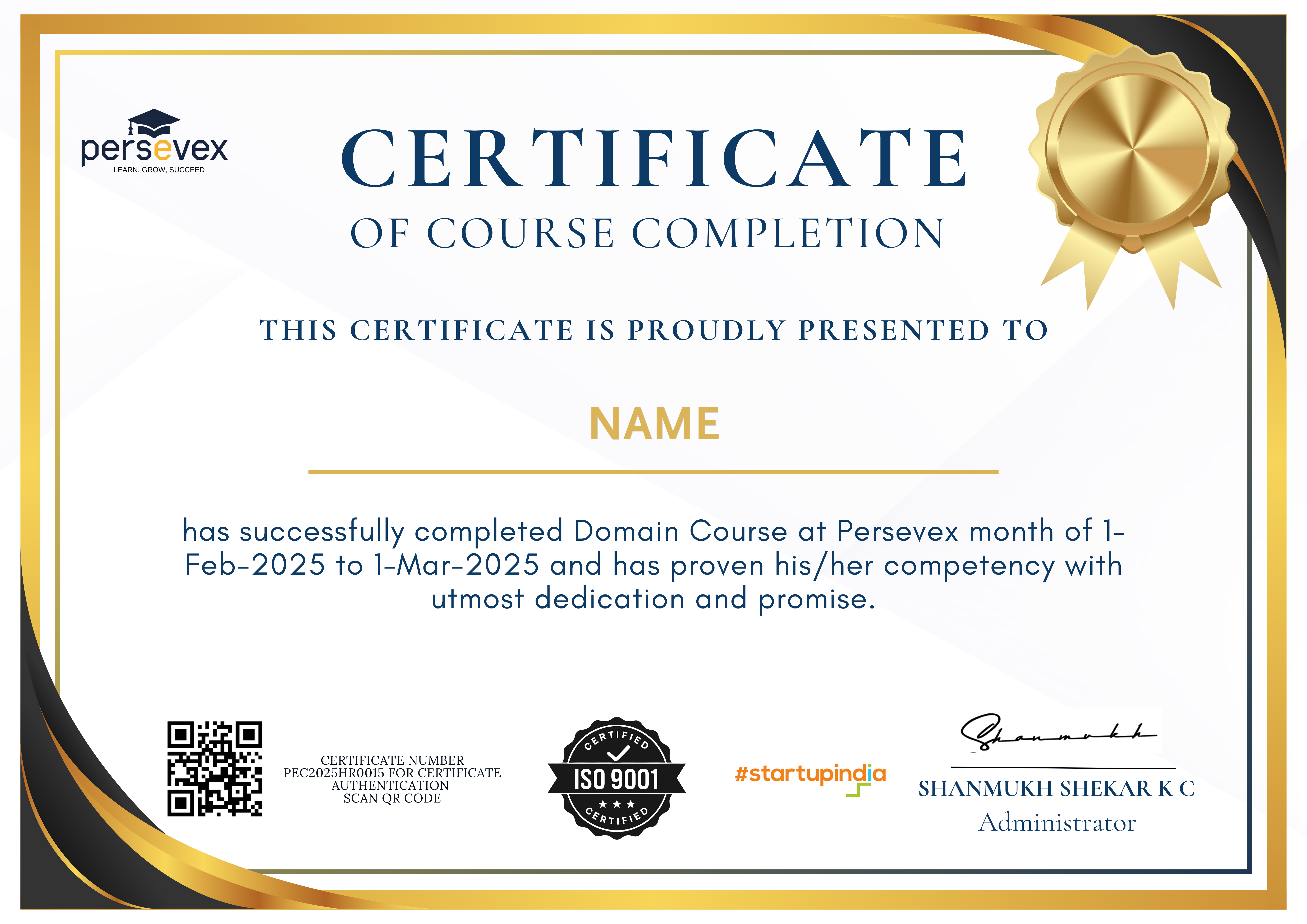 Course Completion Certificate
